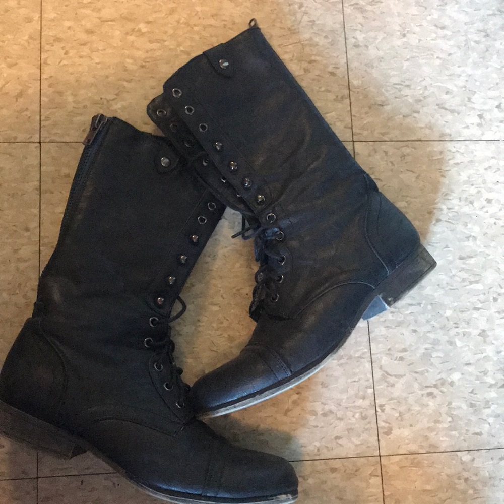 Leather boots